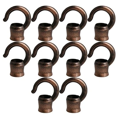 Immagine di BQLZR Gancio da soffitto in lega di zinco bronzo vintage filettatura M10 supporto per lampadario a sospensione lampada accessorio fai te confezione 10