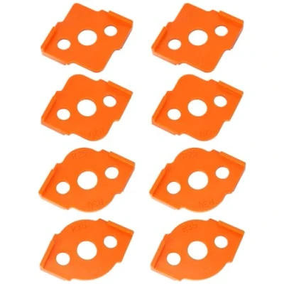 Immagine di QWORK® 8 Pezzi Raggio Jig Router Templates, Radius Quick per la Lavorazione del Legno R5 R10 R15 R20 R25 R30 R35 R40, ABS Sagoma Arco ad Angolo Tondo