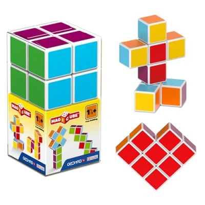 Immagine di GEOMAG Magicube Free Building 127 Cubi Magnetici per Bambini Multicolore Confezione da 8