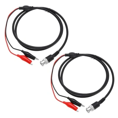Immagine di YINETTECH 2 Pezzi BNC Doppio Morsetto A Coccodrillo Cavo Di Prova P1011 Della Sonda Q9 Cavi Test dell&#039;oscilloscopio