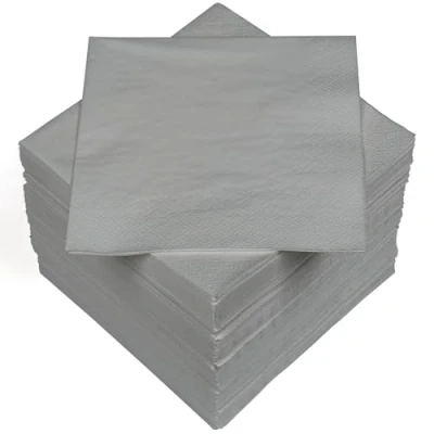 Immagine di Heku 30241 23: 100 tovaglioli Monocolore, 3 veli, 33 x cm, Argento