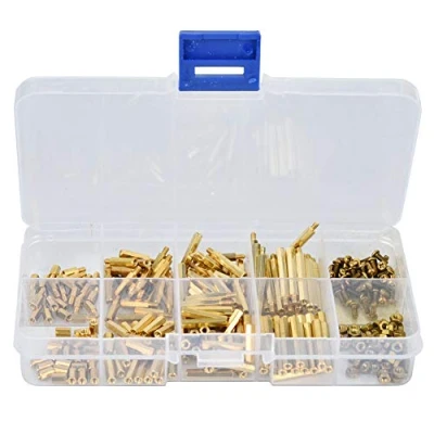 Immagine di Distanziatore in ottone tipo 320 pezzi M2, esagonale distanziatore, Vite dado Assortimento Set maschio femmina