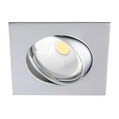 Immagine di Wonderlamp W E000012 Basic Kit di faretto da incasso quadrato, finitura acciaio, 9 x 8 3 cm