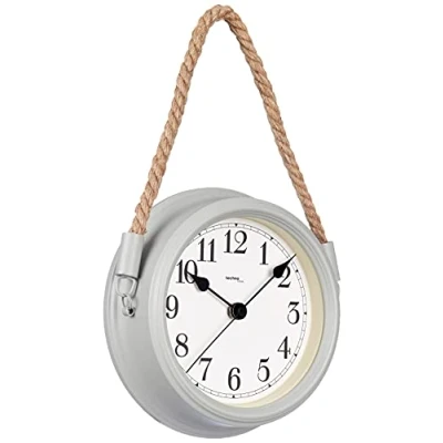 Immagine di Technoline WT7130 Lifestyle WT 7130 Orologio da parete decorativo con cordoncino, colore: grigio, 22 cm
