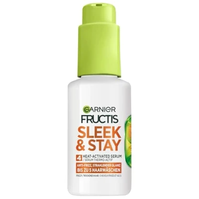 Immagine di Garnier Fructis Sleek &amp; Stay Heat Activated Siero con alfa silana per capelli secchi e inclini al crespo, 50 ml