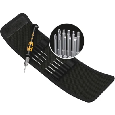 Immagine di Wera Kraftform Kompakt Micro Set ESD/11 SB ESD Cacciavite porta inserti 5/32 (4 mm) HIOS, Halfmoon 44 mm DIN EN 61340 5 1