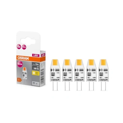 Immagine di OSRAM 4099854340284 LED (monocolore) ERP F (A G) G4 1 W = 10 Bianco caldo (Ø x A) mm 5 pz.