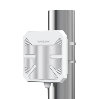 Immagine di WAVLINK AX3000 Outdoor Point to WLAN Bridge, resistente alle intemperie CPE per PtP e PtMP, supporta PoE attivo/passivo da 100 m, antenna direzionale 12 dBi, porta Gigabit WPA2/WPA3