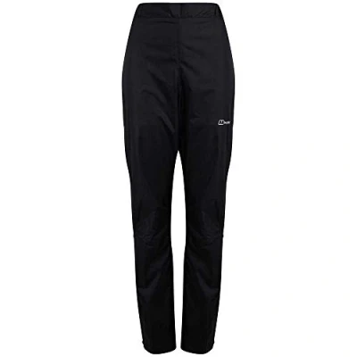 Immagine di Berghaus Deluge Sovrapantaloni Impermeabili e Traspiranti da Donna, Resistenti, Comodi, Colore: Nero 2.0, 10 Corti (73 cm)