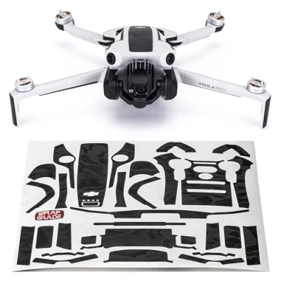 Immagine di WRAPGRADE Skin Compatibile con DJI Mini 4 Pro Accent Color (Black Bumpy Camo)