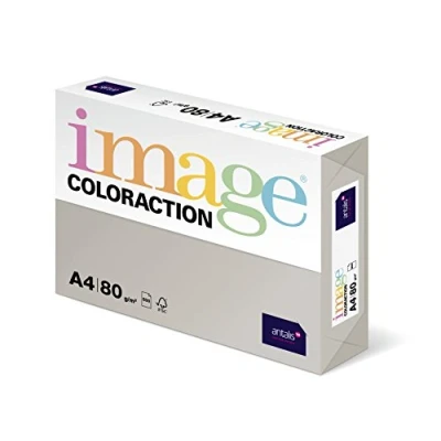 Immagine di Antalis Coloraction Risma di carta colorata, formato A4, 500 fogli, 80 g/m2, colore: Grigio chiaro (Iceland)