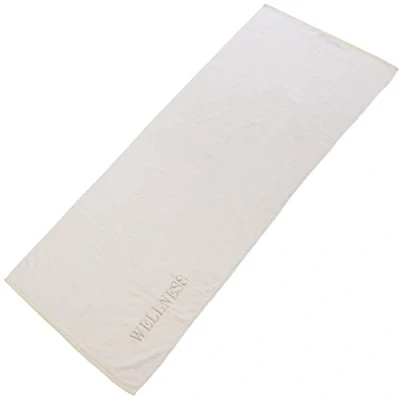Immagine di aqua textil Stuoia Spiaggia 80 x 200 Lenzuolo con Angoli in Spugna Cotone Wellness Uni cm Bianco