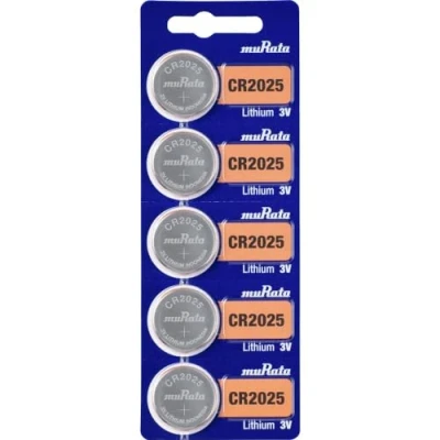 Immagine di Murata CR2025 BEABAE Batteria a bottone CR 2025 Litio 160 mAh 3 V 5 pz.