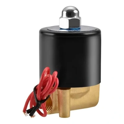 Immagine di Heschen ottone elettrico elettrovalvola, 2W 025 08, PT1/4&#039;&#039;, AC220V, diretto azione acqua aria gas, normalmente chiusa, valvola di ricambio