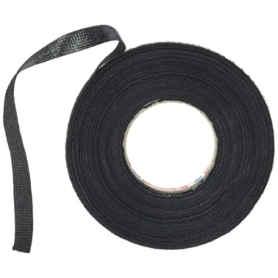 Immagine di Tesa 51608 Nastro isolante in tessuto non per cavi cotone, 9 mm x 15 m, colore: Nero