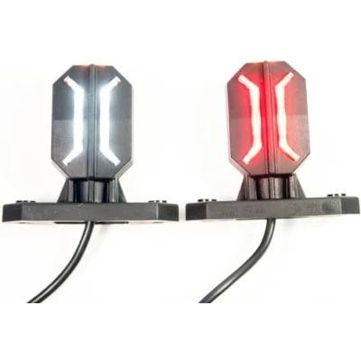 Immagine di Web Truck 2 x LED gomma marcatore luce laterale moderna 12V 24V con marchio E posizione auto camion caravan veicolo a motore lampada bianco rosso arancio