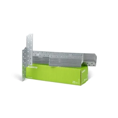 Immagine di Alberts 846923 Supporti ancoranti, sx, zincati con procedimento Sendzimir, 32 x 210 mm, Set da 25