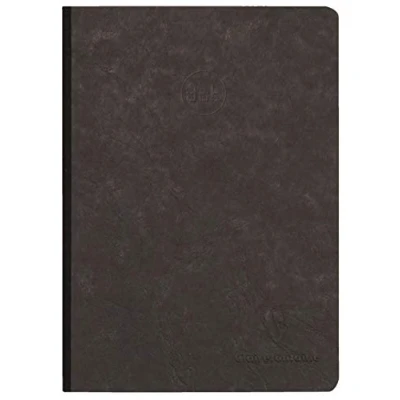 Immagine di Clairefontaine 795431C Collection Age Bag Un taccuino Cousu Dos Toilé nero A5 14,8x21 cm 192 pagine DOT carta bianca 90g copertina in lustrée a grana grossa effetto cuoio