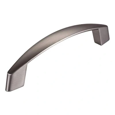 Immagine di Maniglia per Mobili THEA Effetto Acciaio Inox Opaco Distanza Fori 96 mm ad Arco Cassetti di SO TECH®