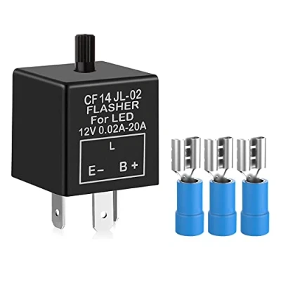 Immagine di Gebildet 1pezzo 12V 3Pin Regolabile Lampeggiante Relè, Relè Luce LED Indicatori di Direzione, Segnali Elettronico Lampeggiatore 0.1W 150W per Veicolo Auto Moto, CF 14KT