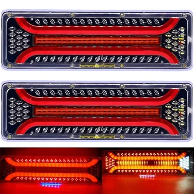 Immagine di AIVYNA 2 PZ 24 V LED Dinamico Auto Camion Fanale Posteriore Segnale di Girata Luci Freno Retromarcia Lampada Rimorchio Bus Camper Caravan