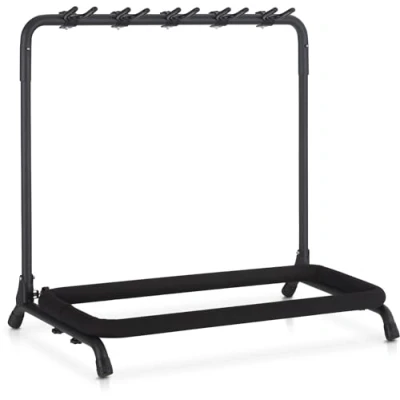 Immagine di Classic Cantabile Supporto multi chitarra a 5 vie Stand per chitarre e bassi Pieghevole un facile trasporto Poggiatesta regolabile Imbottitura in schiuma Costruzione metallo