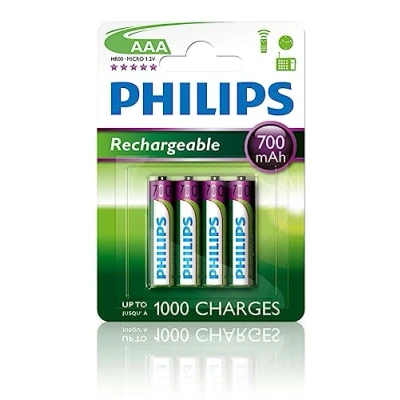 Immagine di Philips HR03 Batteria ricaricabile Ministilo (AAA) NiMH 700 mAh 1.2 V 4 pz.