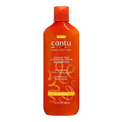 Immagine di Cantu shampoo idratante al burro di karité senza solfati per ricci e capelli testurizzati 1 confezione (1 x 400 ml), la può variare
