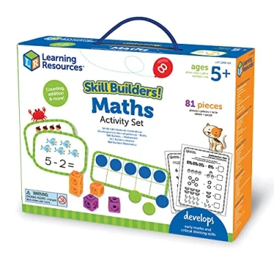 Immagine di Learning Resources Set Skill Builders! attività Matematiche, Gioco didattico per Bambine, Imparare la Matematica i 5+ Anni, Contare, Addizione, Sottrazione, Contare Fino a 100, 81 Pezzi