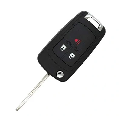 Immagine di BROVACS Guscio di ricambio compatibile con CHEVROLET Spark a 3 pulsanti Keyless Entry Remote Flip Key Case Fob PG657GC