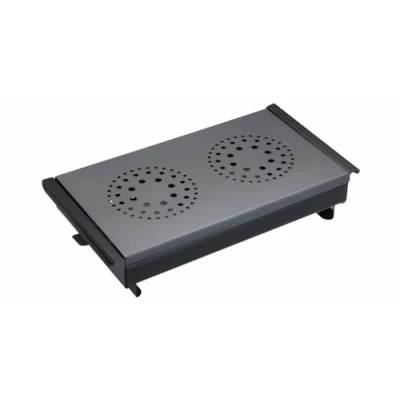 Immagine di MasterClass Piastra Scaldavivande Professionale a 2 Fuochi in Acciaio al Carbonio, 33 cm x 17,5 6,5 Nero / Grigio