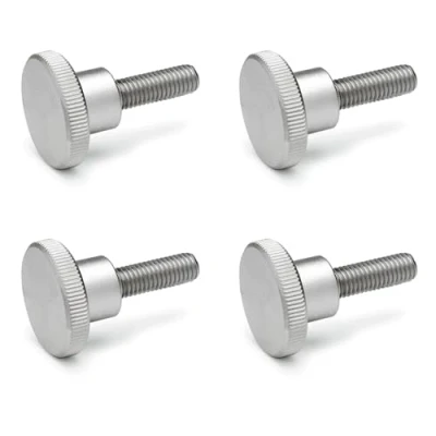 Immagine di Ganter Normelemente Viti a testa zigrinata alte DIN 464 M3 10 NI filettatura lunghezza filettatura: mm acciaio inox 4 pezzi