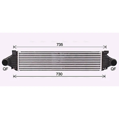 Immagine di PRASCO VO4297 Intercooler con giunti rapidi VOLVO: V60 I, V70 3, S60 II