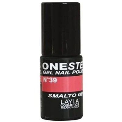 Immagine di ONE STEP Smalto Semipermanente in Gel 3 1 Veloce e Facile Applicazione Durata Settimane Alta Pigmentazione Senza Strato di Dispersione 5ML Layla Cosmetics N.39 MADEMOISELLE (Rosa)