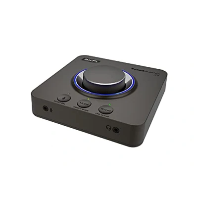 Immagine di CREATIVE Sound Blaster X4 Scheda Audio Esterna USB DAC e Amplificatore ad Alta risoluzione 24 bit/192 kHz, Super X Fi, Multi Canale, Surround discreto 7.1, Ingresso Ottico, Uscita Ottica, Line in