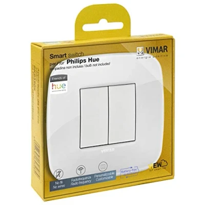 Immagine di Vimar 0K03906.06 Kit Interruttore Senza Fili in Radiofrequenza Philips Friends of Hue Serie Arké Round. Non Servono Batterie