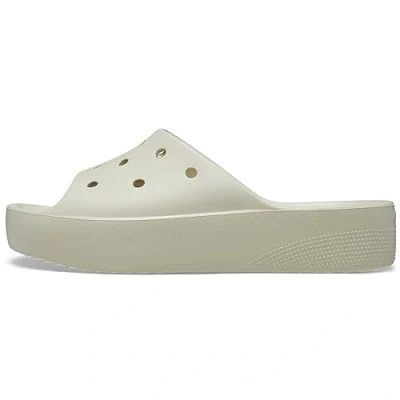 Immagine di Crocs Classic Platform Slide Ciabattine, Donna, Taglia: 36/37, Beige Gomma naturale