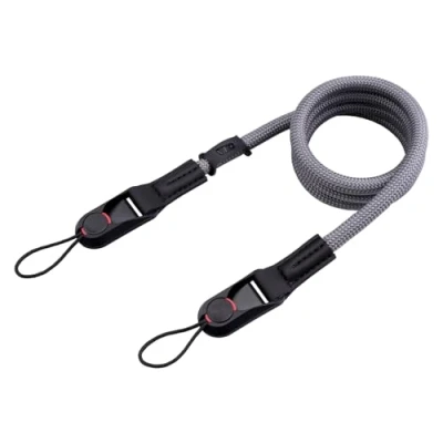 Immagine di VKO tracolla per fotocamera a sgancio rapido corda regolabile arrampicata SLR DSLR digitale mirrorless (grigio)