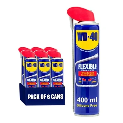 Immagine di WD 40 Cannuccia in metallo flessibile prodotto multiuso (6 x 400 ml)