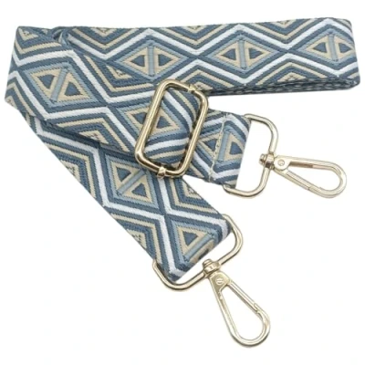 Immagine di Tracolla Regolabile Colorata per Borse Donna Beige Blu, 80 130cm Cinghia della Borsa con Gold Moschettone, Durevole Crossbody Borsa, Chitarra, Moderne Accessori, 3.8cm, 1210
