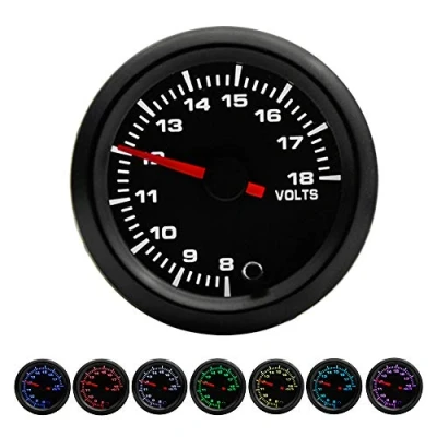 Immagine di ETOPARS 52mm 2&quot; Motore Auto Kit Calibro di Tensione Volt Puntatore Indicatore Luminoso a LED 7 Colori