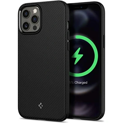 Immagine di Spigen Cover Magnetica Mag Armor MagFit Compatibile con iPhone 12 Pro Max Nero