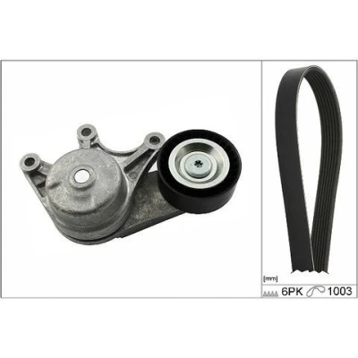 Immagine di INA 529 0483 10 Kit cinghie Poly V Controllare corsa libera generatore ed ev. sostituire BMW: 1 Hatchback, X3, 3 Touring
