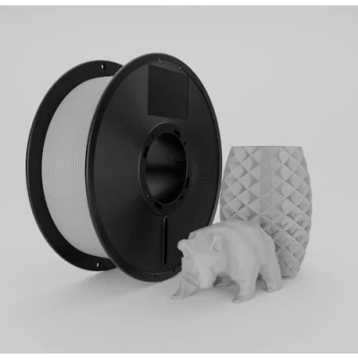 Immagine di Filamento 1,75 mm, Avvolto in Modo Ordinato Stampante 3D,Precisione dimensionale +/ 0,02 mm,Filamento 3D da 1 KG, per Maggior Parte delle Stampanti (Grigio chiaro PLA)