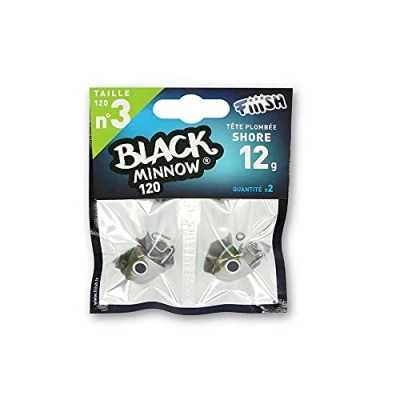 Immagine di FIIISH Black Minnow 2 Teste da Pesca, 12 g, Colore: Kaki/Argento