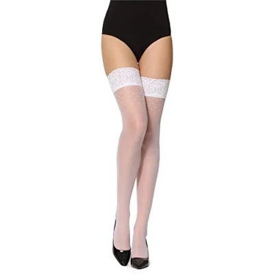Immagine di Merry Style Collant Autoreggenti Donna 20 DEN GI1108 (Nero, XS S)