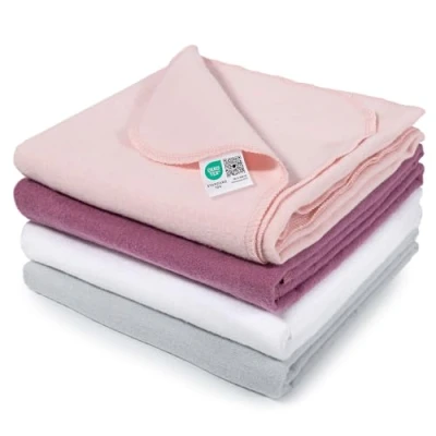 Immagine di Makian Mussole Neonato Molton 80x80 cm 4 Quadrotti Cotone in Morbida Flanella di 100% OekoTex Standard 100 Rosa cipria