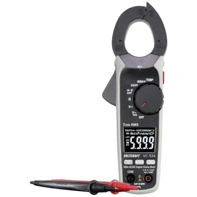 Immagine di Voltcraft, Multimetro, VC 524 Pinza amperometrica digitale CAT III 600V Display (conteggi): 6000 (CAT 600V)