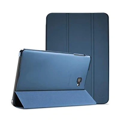 Immagine di ProCase Custodia per 2016 Galaxy Tab A 10.1 (SM T580/T585/T587)[Vecchio Modello], Smart Cover Ultra Sottile e Leggero con Auto Svegliati/Sonno Funzione, Traslucida Smerigliata Blu Marino