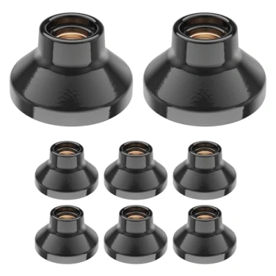 Immagine di ledscom.de 8 pezzi plafoniera/lampada ELEKTRA, porcellana, nero lucido, 1x E27 max. 300W